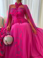 فستان سهرة شيفون انييق