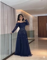 فستان سهره تل تطريز يدوي