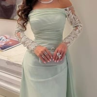 فستان سهره اوف شولدر لون تيفاني