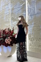 فستان سهرة ناعم اوف شولدر