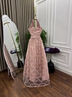 فستان سهره تل تطريز خرز كلوش