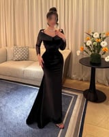 فستان سهره مخمل باكمام دانتيل