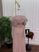 فستان سهره دانتيل خرز لولو