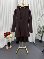 طقم باربي تنوره شيفون باللون البني الغامق