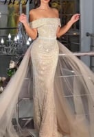 فستان سهرة مطرز بلول خرز