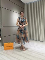 فستان ناعم مشجر بفيونكا أنيقه