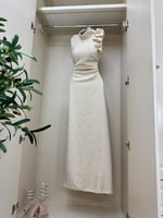 فستان باربي مطرز فصوص ليزر مع حرز شك