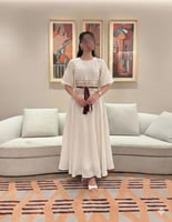 جلابيه كتان بحريني تطريز كمبيوتر