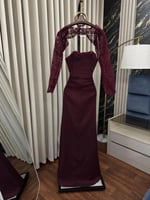 فستان سهره بجاكيت دنتيل