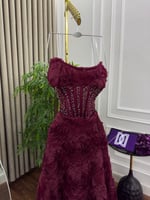 فستان مورد كلوش تطريز يدوي