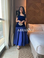 فستان سهرة جوخ تفته لمعه