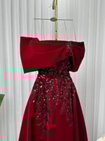 فستان سهرة طويل جوخ