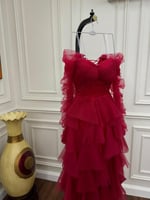 فستان سهرة تل باكمام