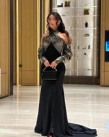 فستان سهره باكمام لمعه