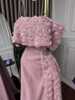 فستان احمر اوف شولدر بذيل