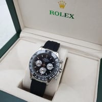 ساعه رولكس دايتونا كرونوغراف ربل اسود مع فضي كلاسي...