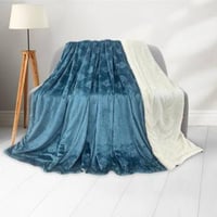 بطانية مخمل فرو فيروزي 170×220 - مفرشي