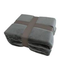 بطانية مخمل سادة مفرد 170×220 سم رمادي غامق - مفرش...