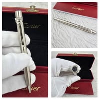 قلم كارتير بانثر فضي سادة مع فص اسود - ماي وتش