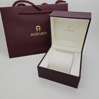 ساعة اقنر نسائي جينوفا فضي ذهبي AIGNER Genova Two...