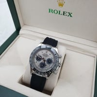 ساعه رولكس دايتونا كرونوغراف ربل اسود مع سلفر - خي...