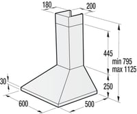 gorenje شفاط مطبخ 60سم هرمي ايطالي WHC623E16X-SA