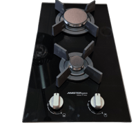 سطح 30سم زجاج 2عيون غاز شبك ثقيل اشعال ذاتي ايطالي