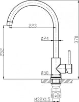 خلاط ( صنبور ) مطبخ ستانلس ستيل304 اللون استيل مود...