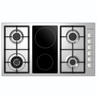 POMPE موقد غاز 90 سم 4 شعلة + 2 عین كھرباء زجاج سی...