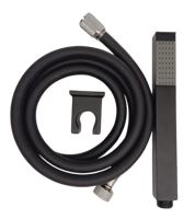 سماعة دش نحاسية إيطالية بتصميم مستطيل مطلي بالأسود...