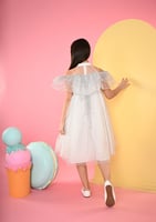 فستان بناتي منقط