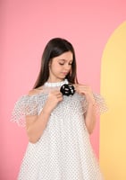 فستان بناتي منقط