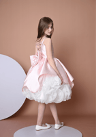 فستان بناتي ستان وردي