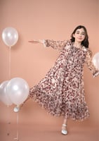 فستان بناتي نمري أنيق