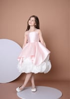 فستان بناتي ستان وردي