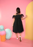 فستان بناتي منقط