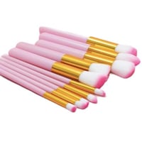 طقم فرش مكياج لون زهري من دروب بيوتي 10 قطع