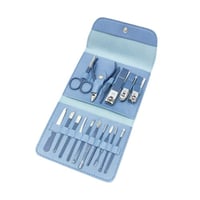 طقم العناية بالاظافر 16 قطعة - ازرق