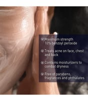 غسول رغوي لحب الشباب بنزويل بيروكسيد 10٪ للبشرة ال...
