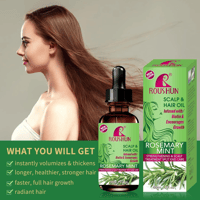 زيت إكليل الجبل و النعناع لتعزيز نمو الشعر وتنعيمة...