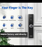 قفل باب ذكي حديد