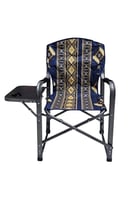 كرسي تخييم قابل للطي مع مسند للذراعين وطاولة جانبي...