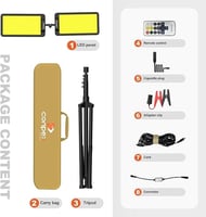 لمبة سنارة مزدوجة للتخييم مع قاعدة ثلاثية قوية واض...