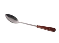 ملعقة طبخ استيل بمقبض خشبي