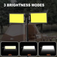 لمبة سنارة مزدوجة للتخييم مع قاعدة ثلاثية قوية واض...