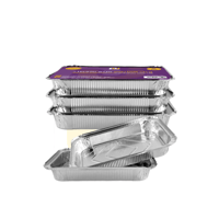 وعاء المنيوم مربع بالغطاء