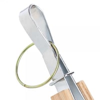 ملقط فحم قبضة خشبي