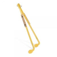 ملقط فحم قبضة خشبي