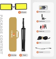 لمبة سنارة مزدوجة للتخييم مع قاعدة ثلاثية قوية واض...