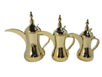 طقم دلة رسلان استيل ذهبي